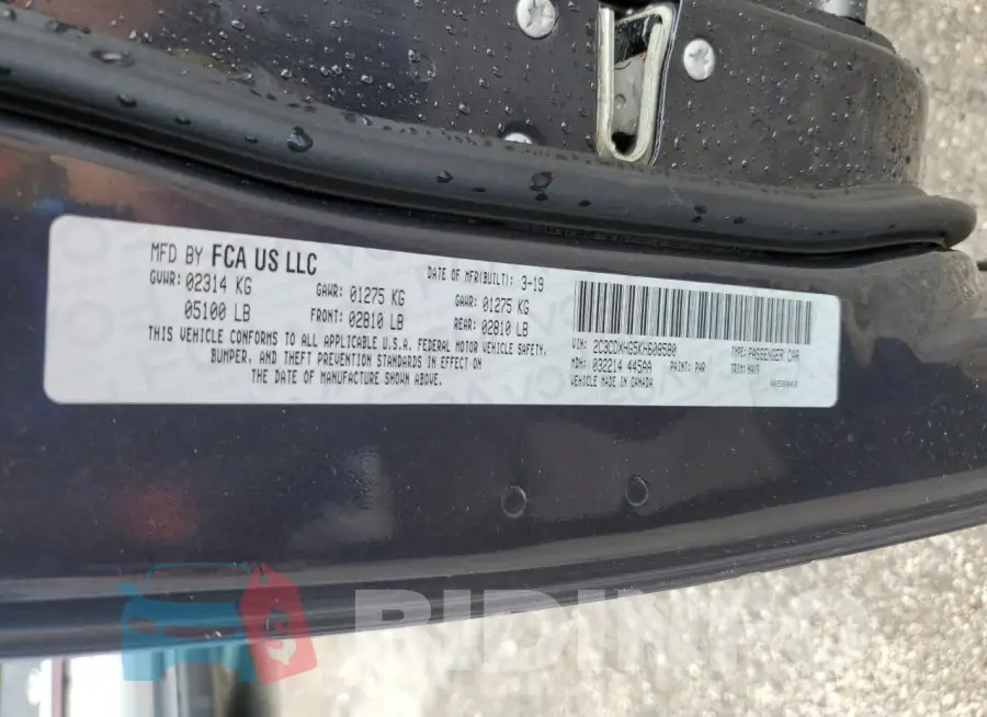 2C3CDXHG5KH608580 Photo# 13
