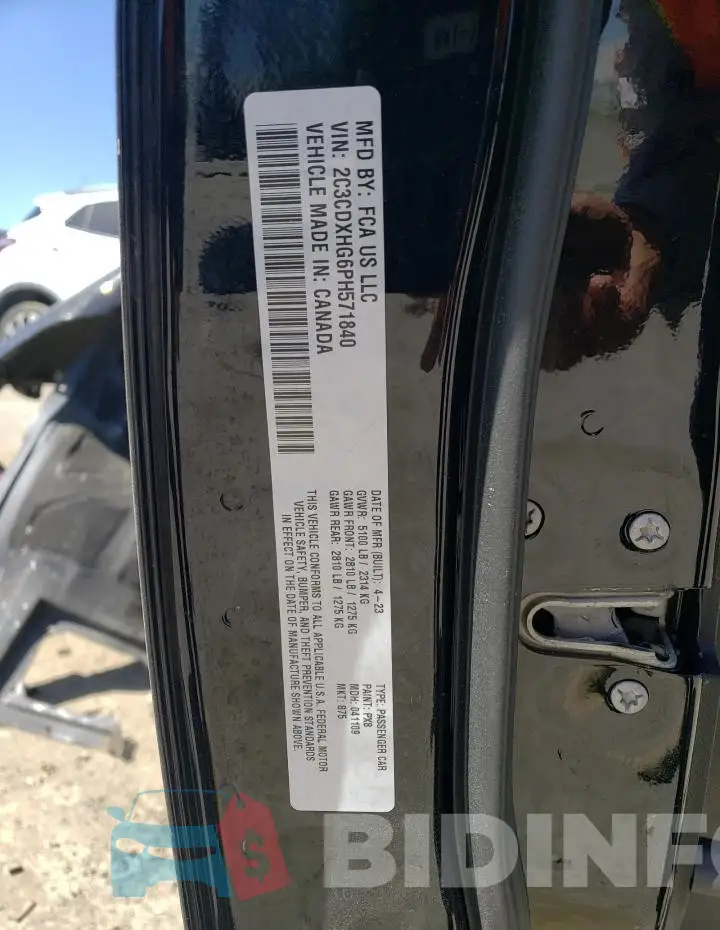 2C3CDXHG6PH571840 Photo# 12
