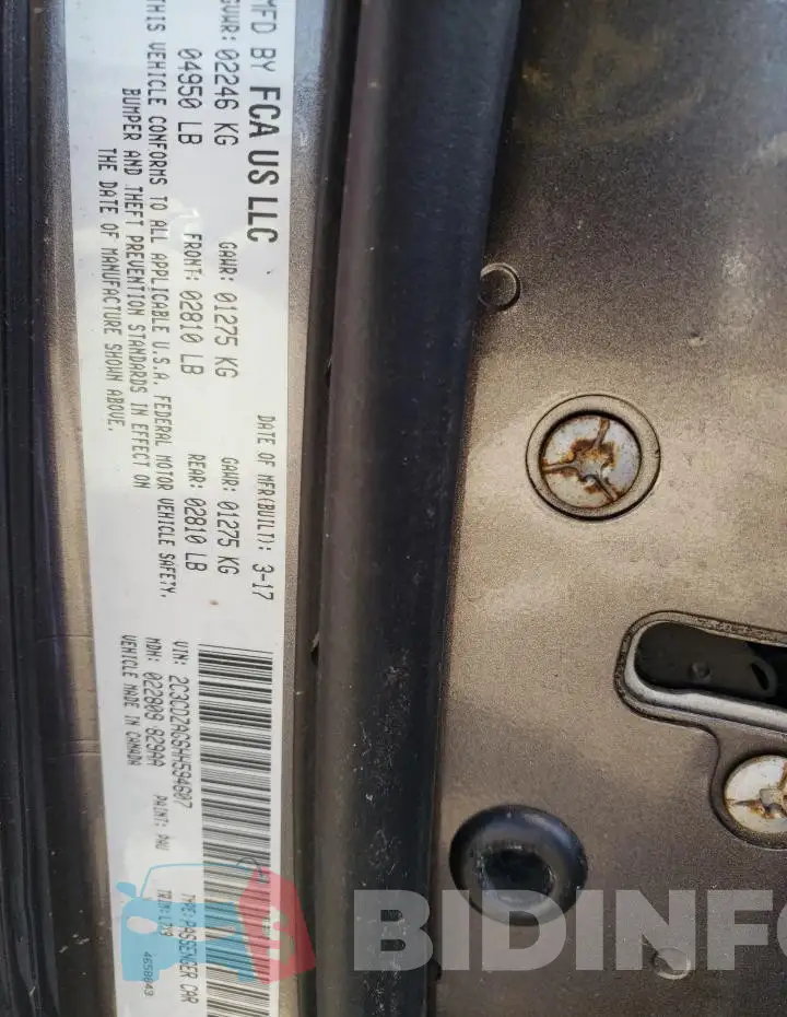 2C3CDZAG6HH594607 Photo# 13
