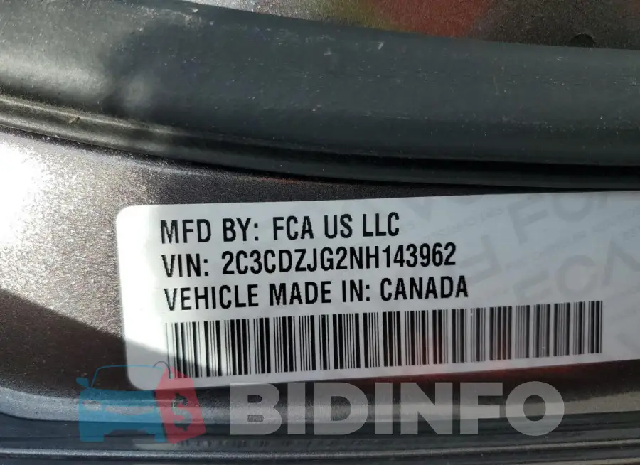 2C3CDZJG2NH143962 Photo# 12