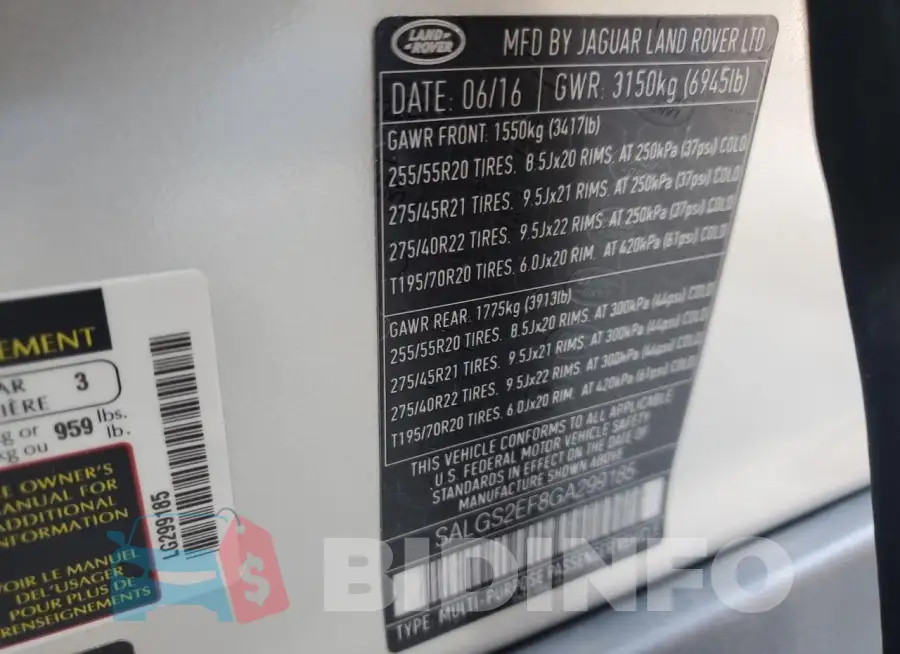 SALGS2EF8GA299185 Photo# 12