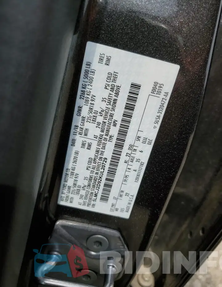 5LMCJ2D92KUL20729 Photo# 13