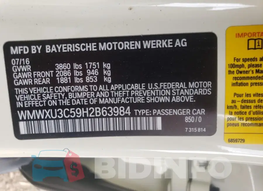 WMWXU3C59H2B63984 Photo# 12