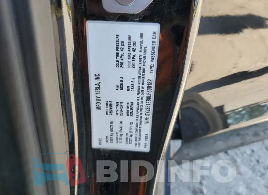 5YJ3E1EB0LF600182 Photo# 13