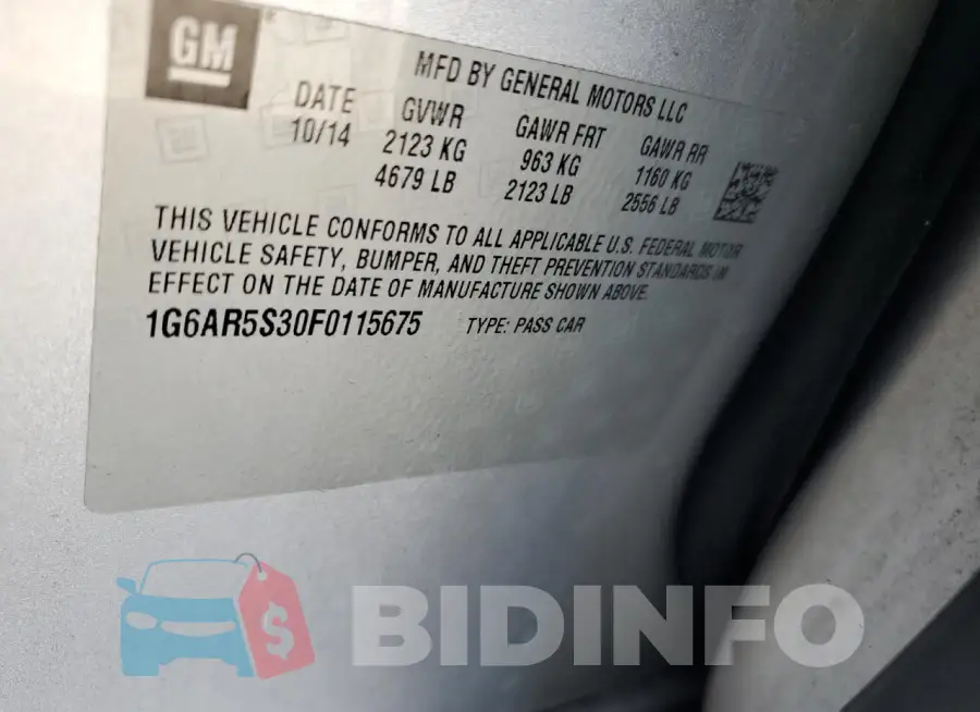 1G6AR5S30F0115675 Photo# 12