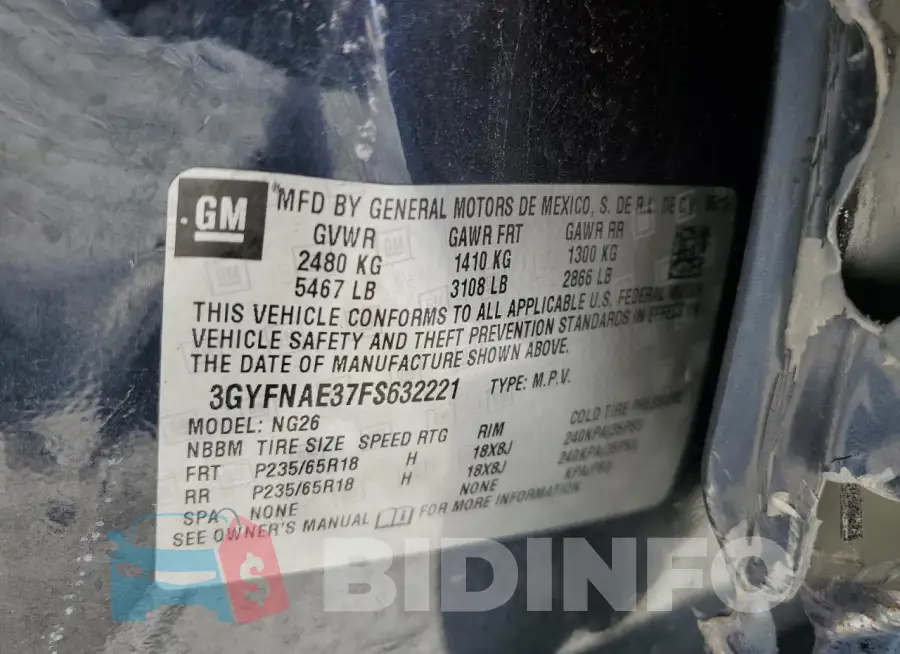 3GYFNAE37FS632221 Photo# 13