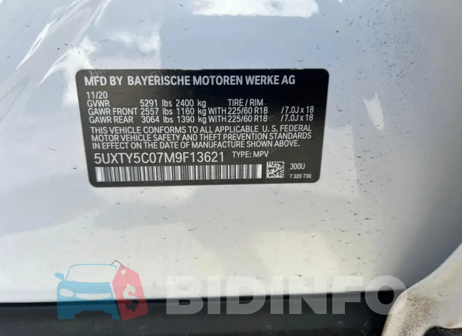 5UXTY5C07M9F13621 Photo# 10