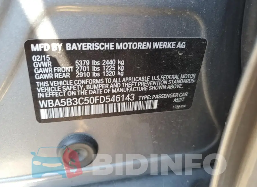 WBA5B3C50FD546143 Photo# 13