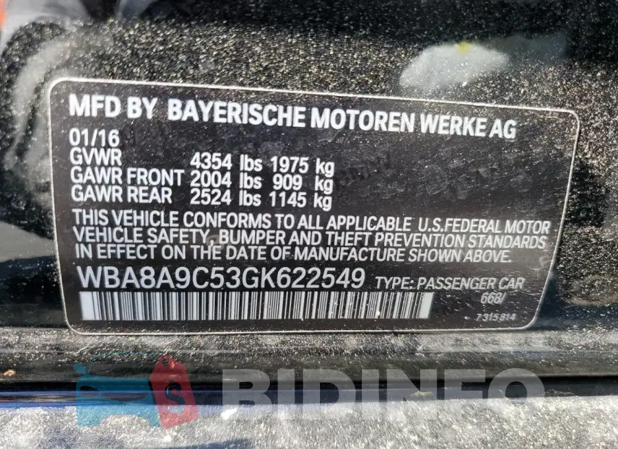 WBA8A9C53GK622549 Photo# 12