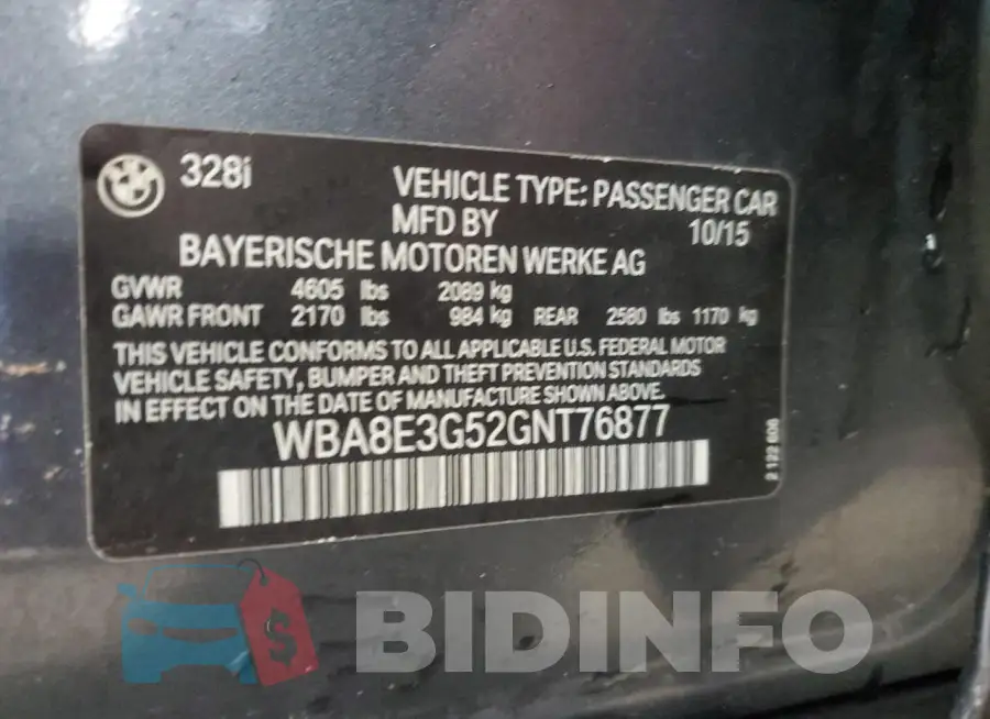 WBA8E3G52GNT76877 Photo# 13