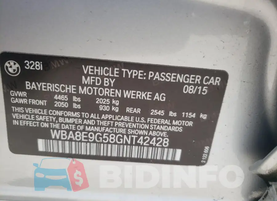 WBA8E9G58GNT42428 Photo# 12