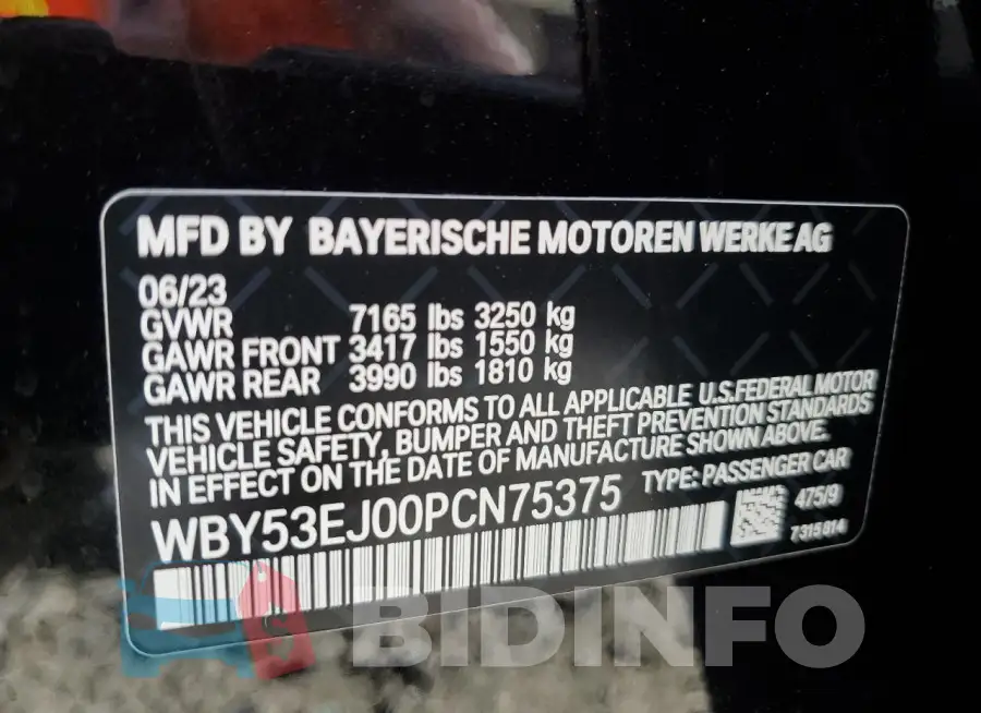WBY53EJ00PCN75375 Photo# 12