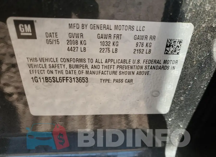 1G11B5SL6FF313653 Photo# 12