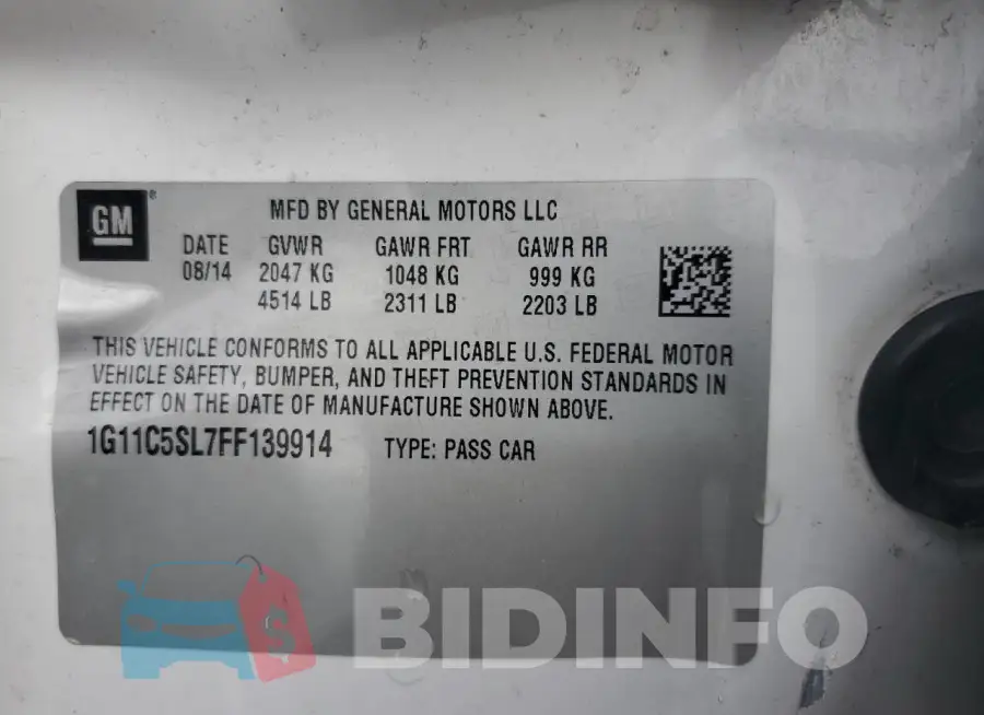 1G11C5SL7FF139914 Photo# 12