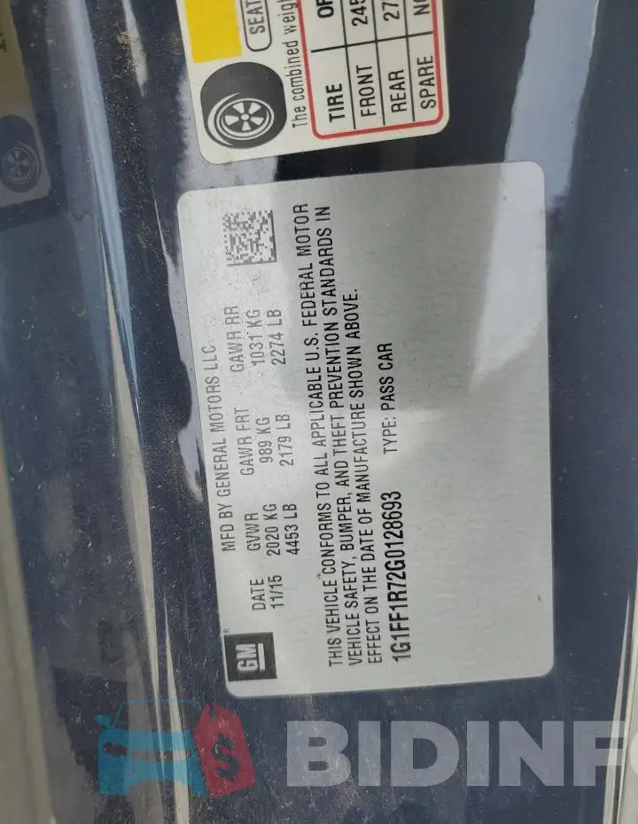 1G1FF1R72G0128693 Photo# 12