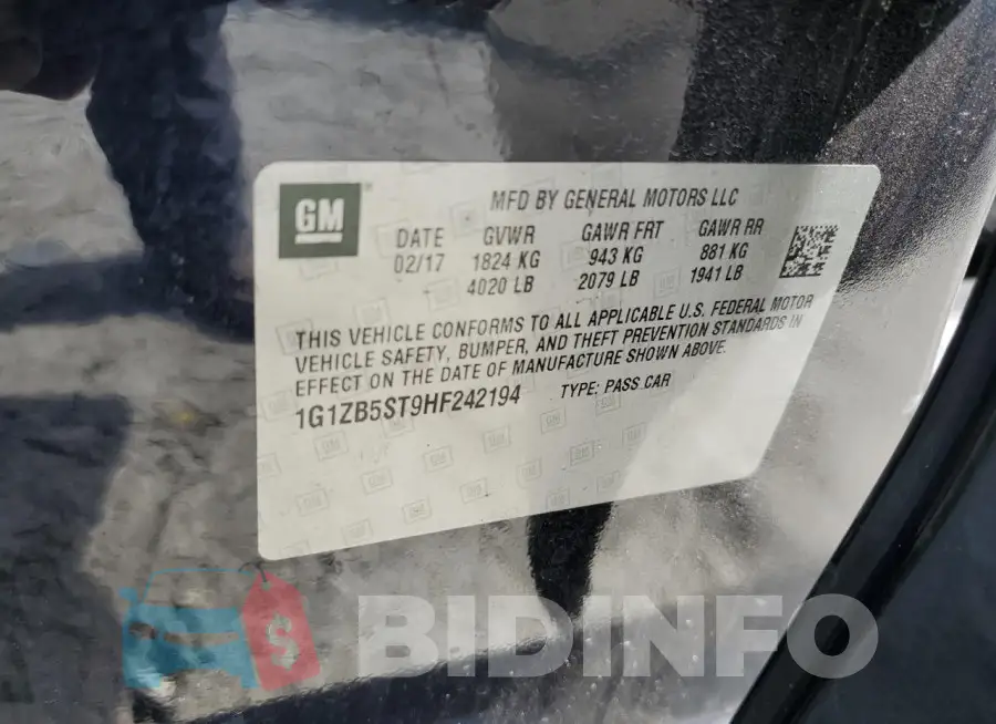 1G1ZB5ST9HF242194 Photo# 12
