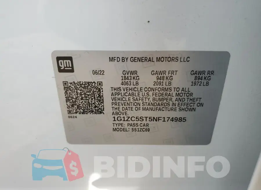 1G1ZC5ST5NF174985 Photo# 12