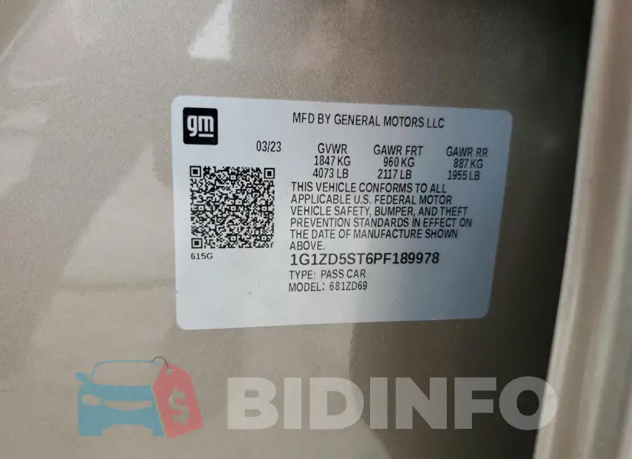1G1ZD5ST6PF189978 Photo# 12