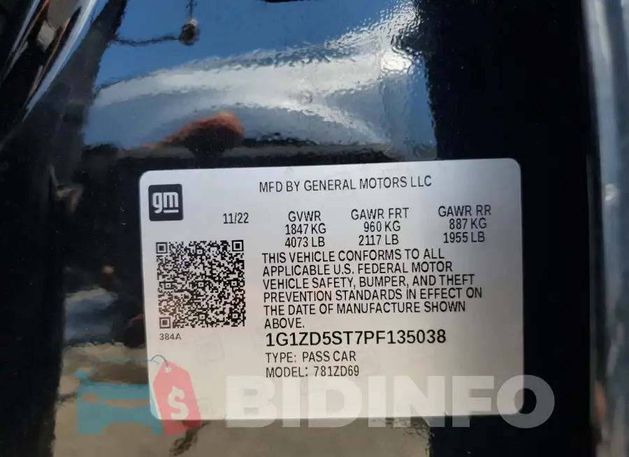 1G1ZD5ST7PF135038 Photo# 12