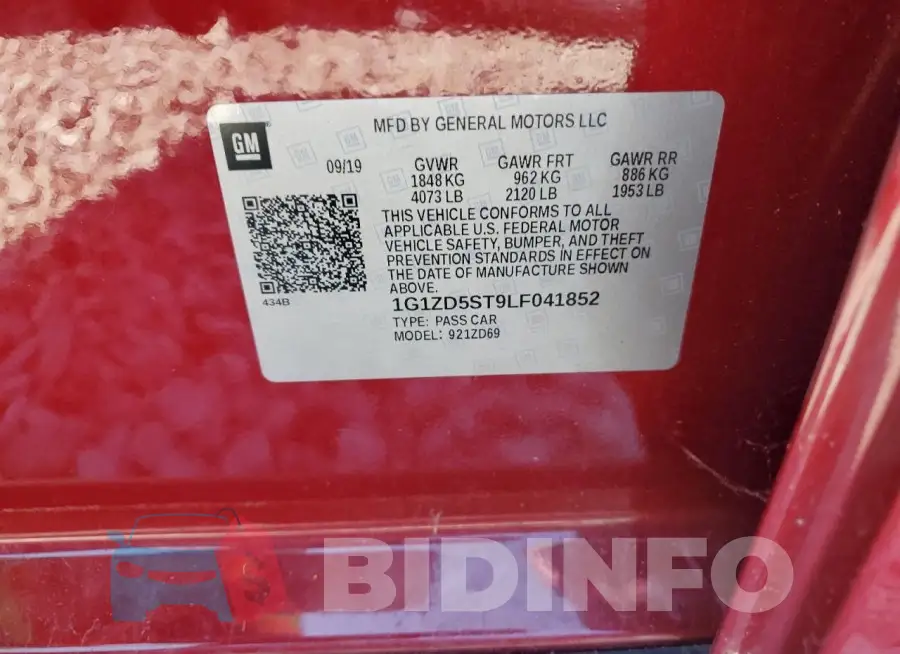 1G1ZD5ST9LF041852 Photo# 13