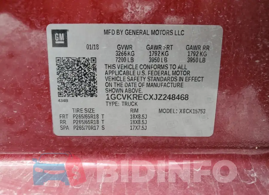 1GCVKRECXJZ248468 Photo# 13