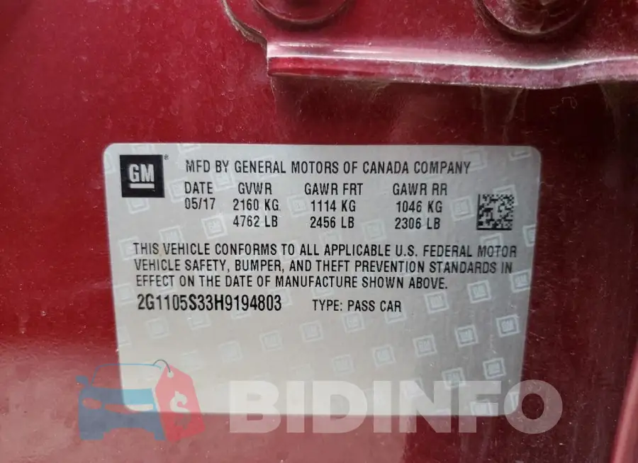 2G1105S33H9194803 Photo# 12