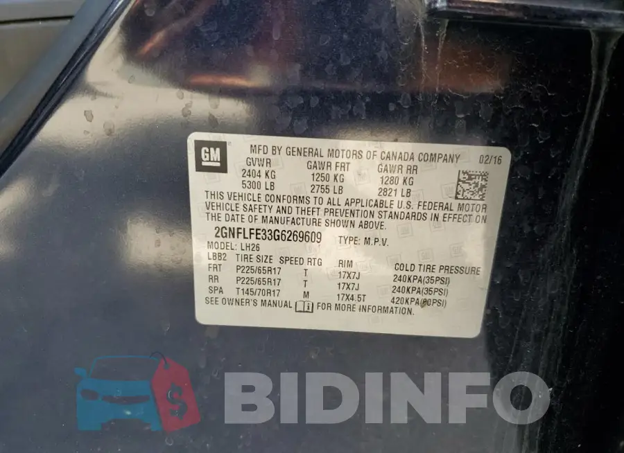 2GNFLFE33G6269609 Photo# 13