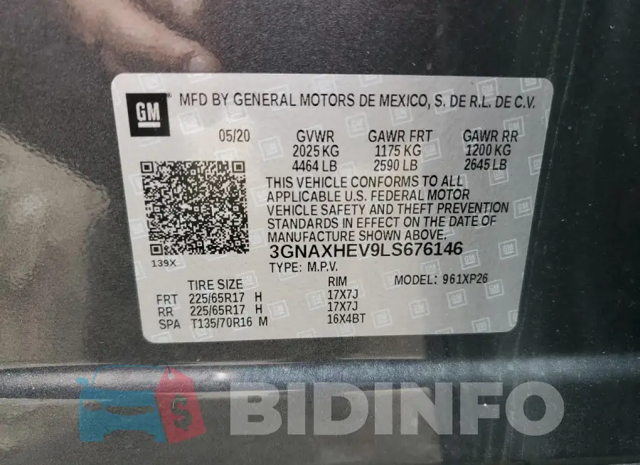 3GNAXHEV9LS676146 Photo# 13