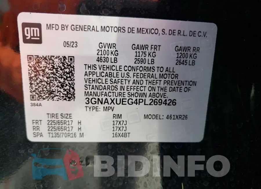 3GNAXUEG4PL269426 Photo# 12