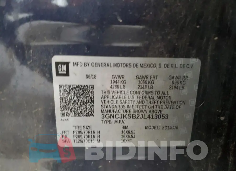 3GNCJKSB2JL413053 Photo# 13