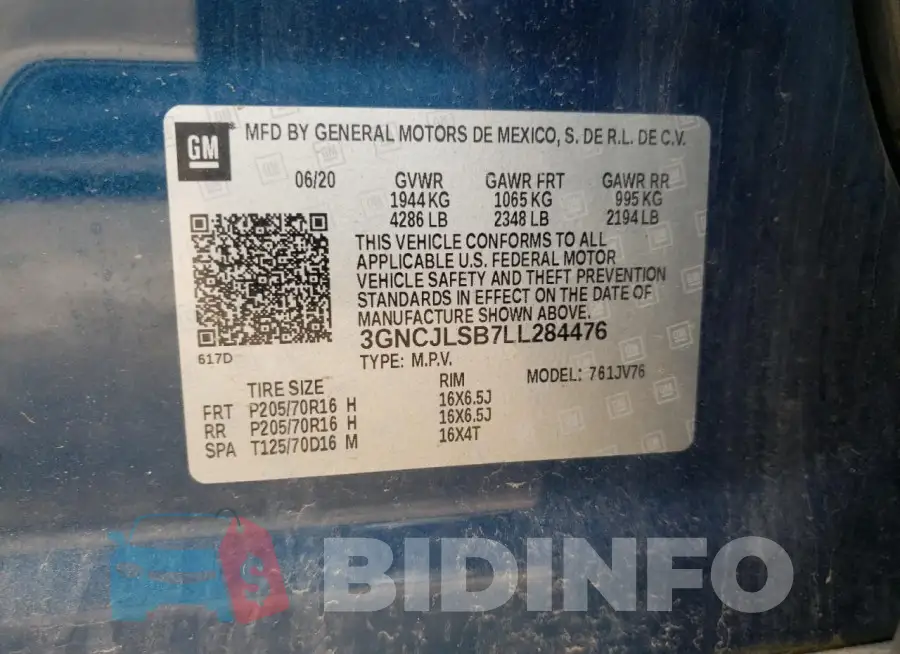 3GNCJLSB7LL284476 Photo# 12