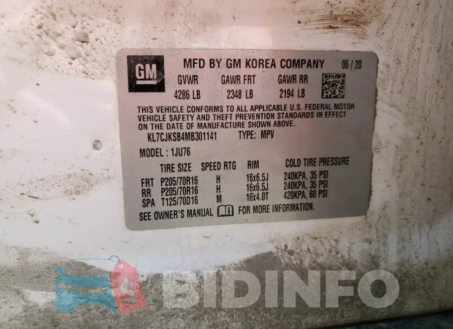 KL7CJKSB4MB301141 Photo# 14