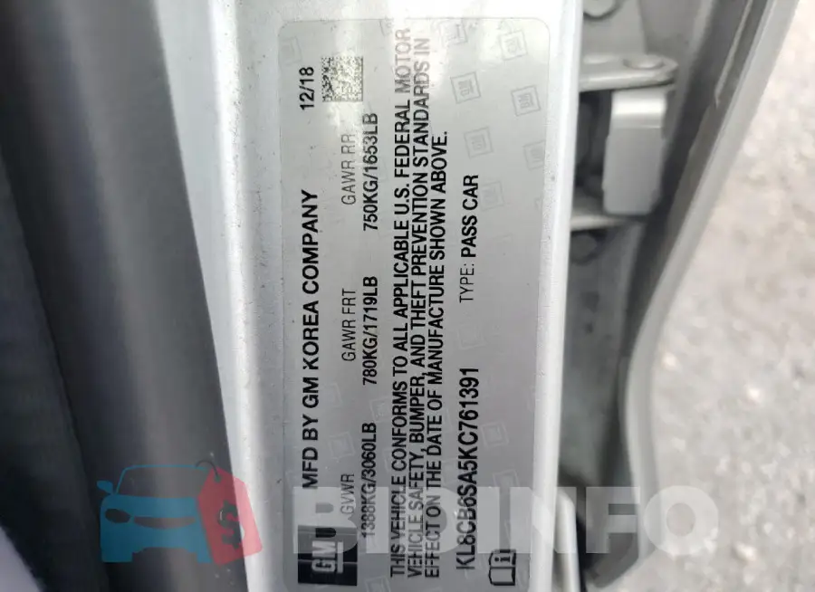 KL8CB6SA5KC761391 Photo# 13