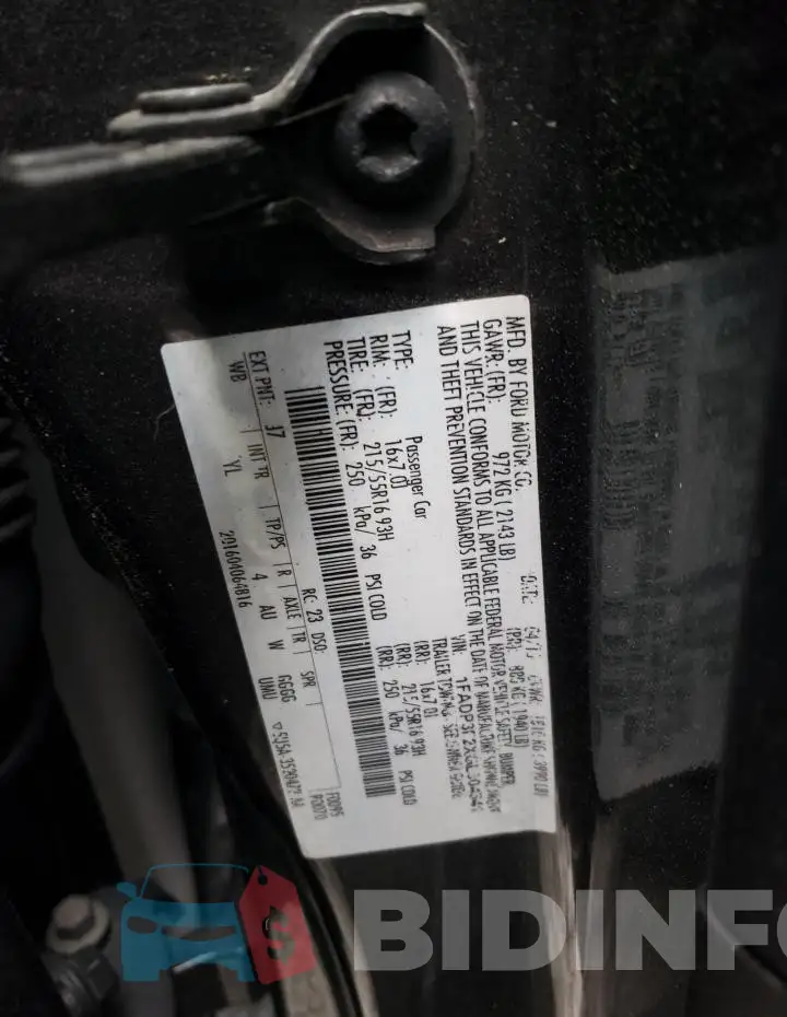 1FADP3F2XGL304541 Photo# 13