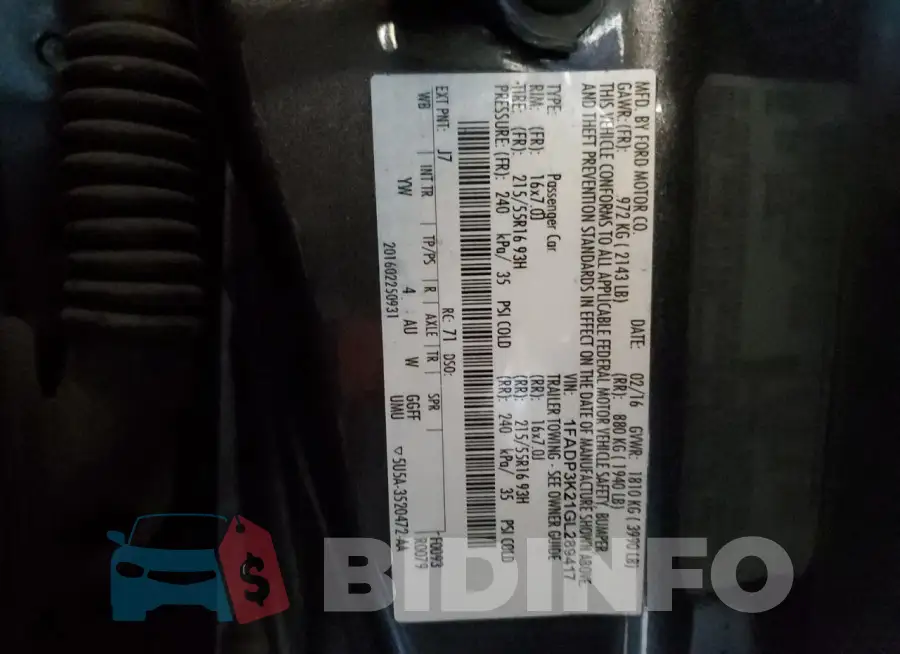 1FADP3K21GL289417 Photo# 12