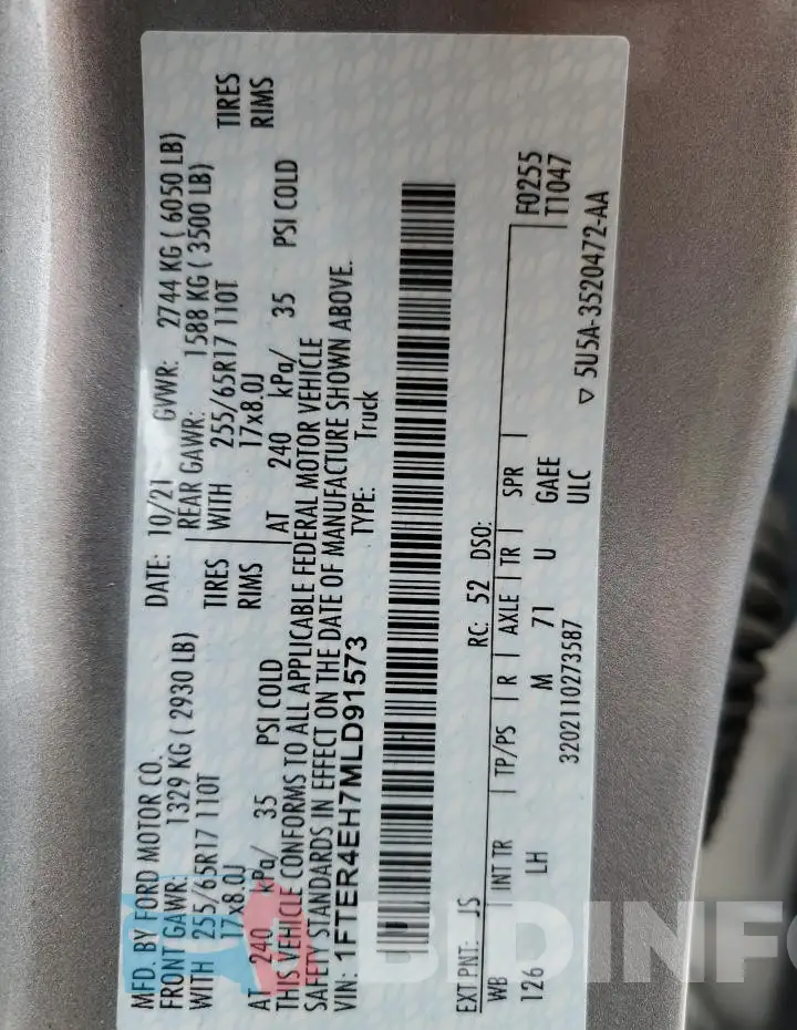 1FTER4EH7MLD91573 Photo# 12
