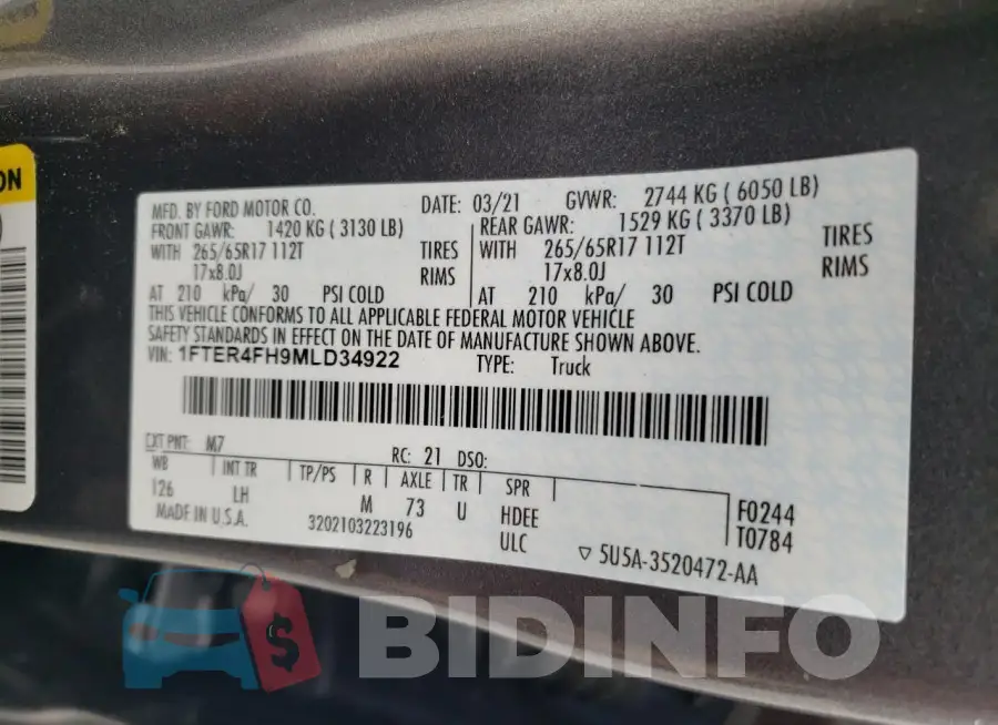 1FTER4FH9MLD34922 Photo# 12