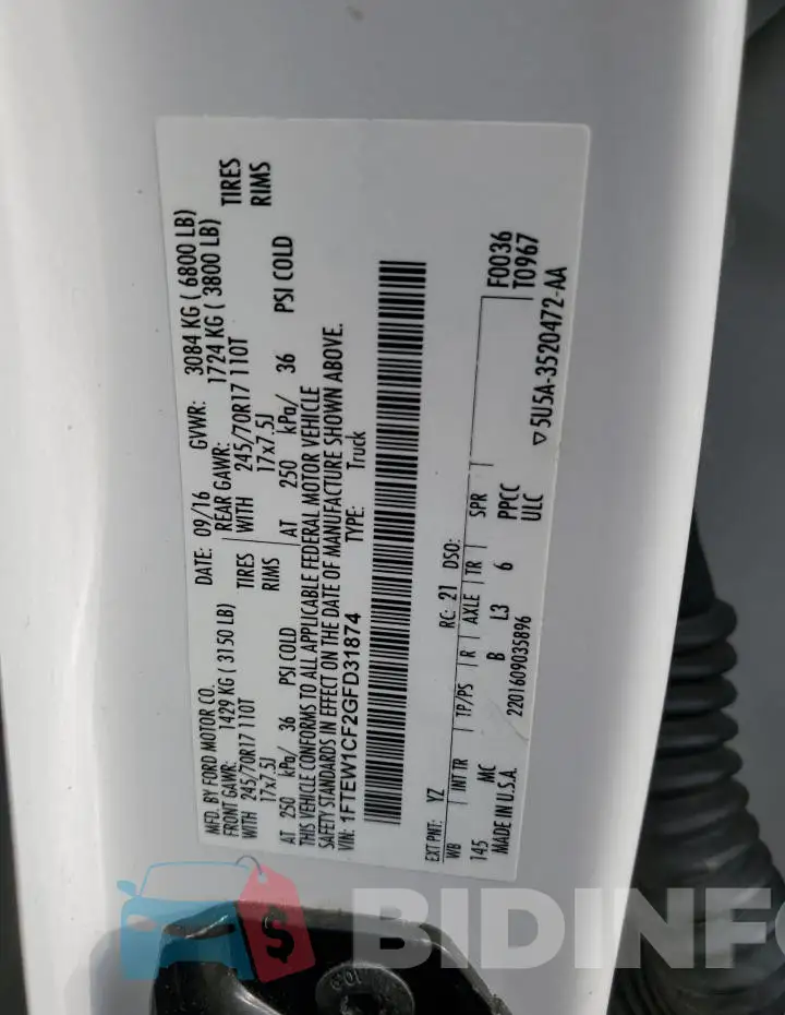 1FTEW1CF2GFD31874 Photo# 12