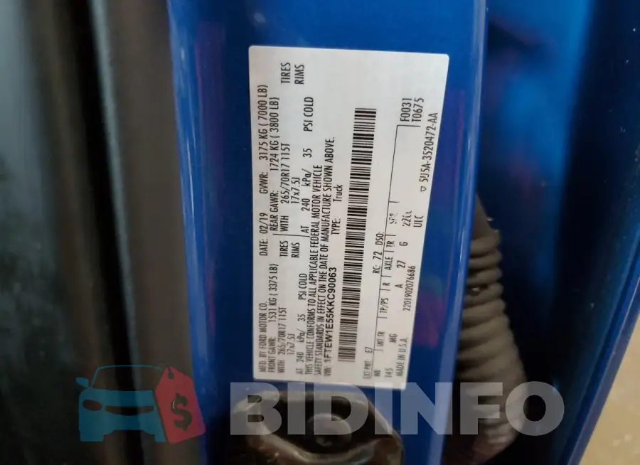 1FTEW1E55KKC90063 Photo# 12