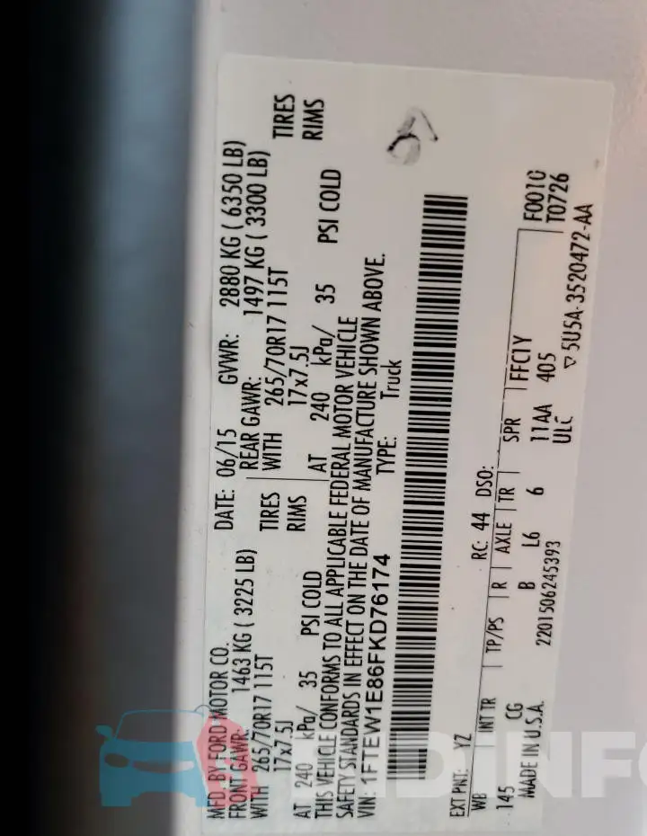 1FTEW1E86FKD76174 Photo# 12