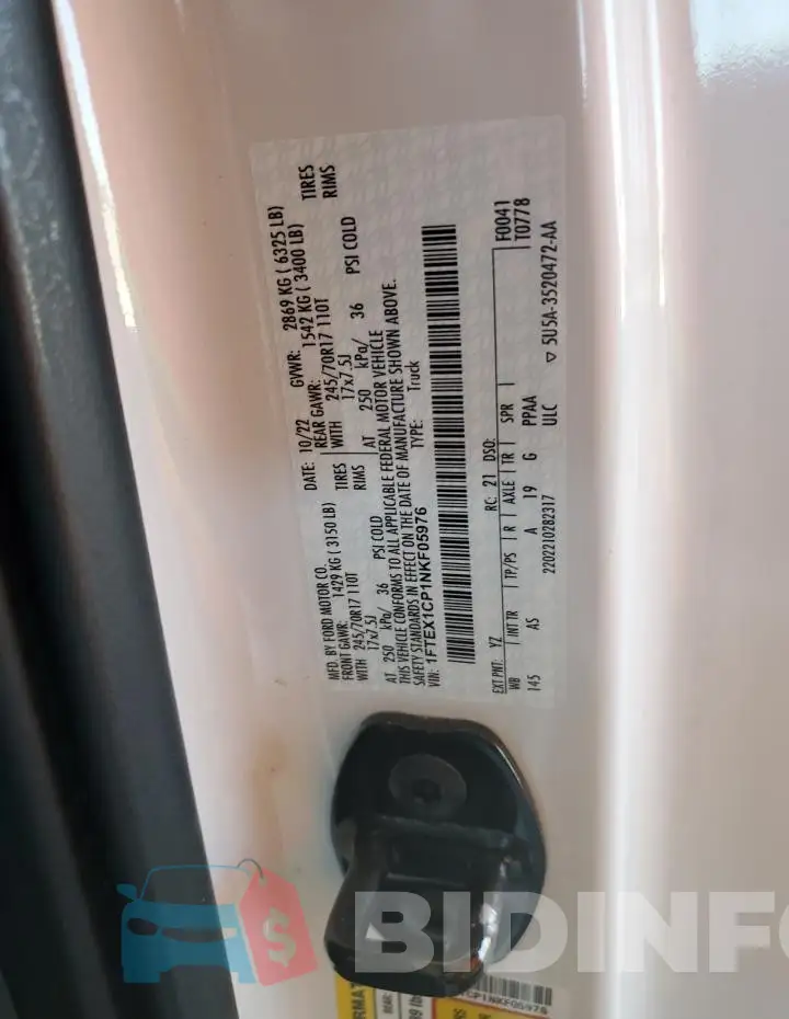 1FTEX1CP1NKF05976 Photo# 12