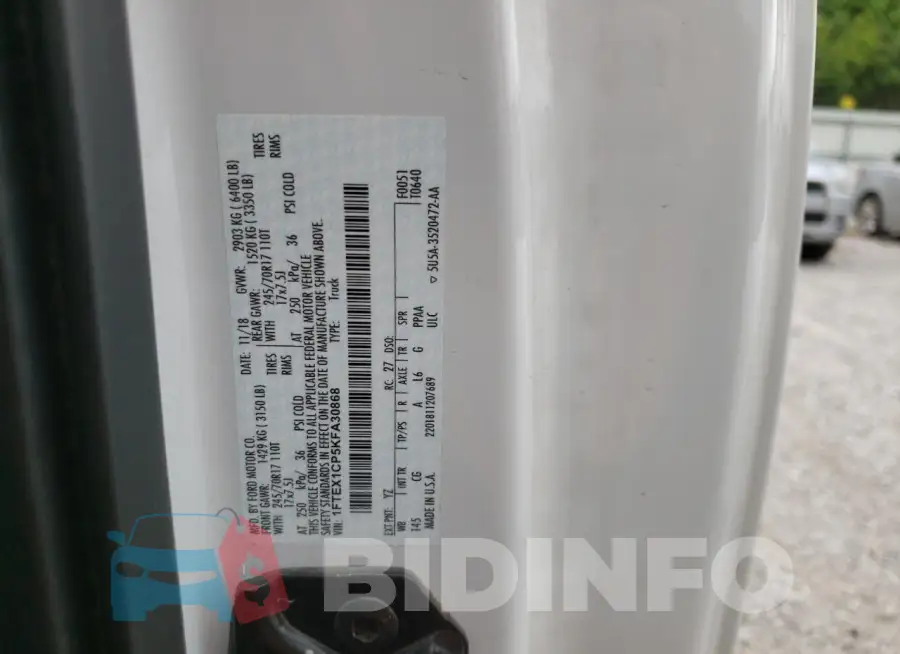 1FTEX1CP5KFA30868 Photo# 12