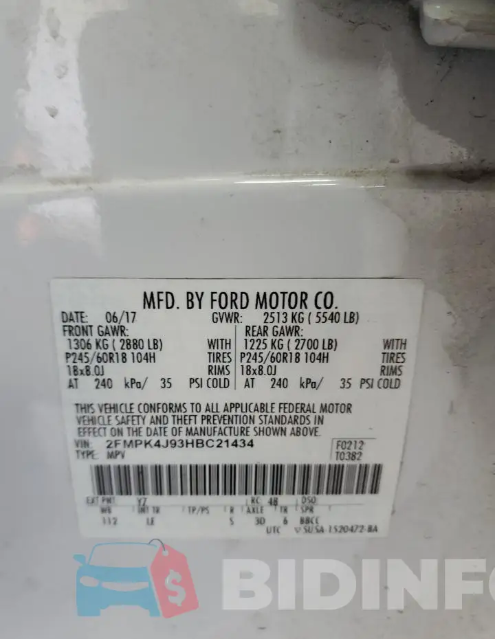 2FMPK4J93HBC21434 Photo# 14