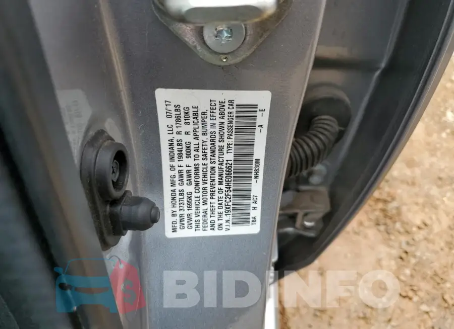 19XFC2F54HE066621 Photo# 12