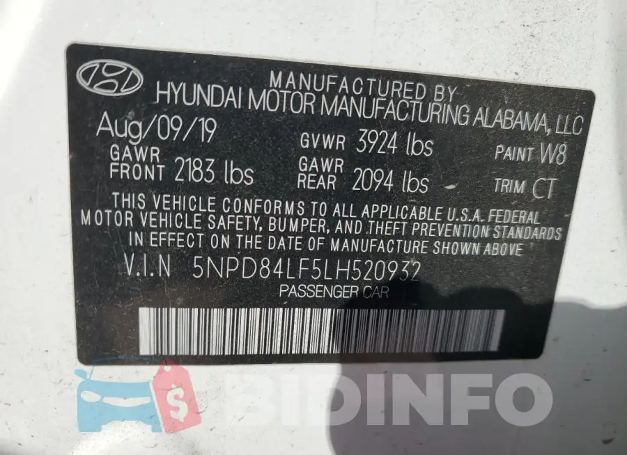 5NPD84LF5LH520932 Photo# 12