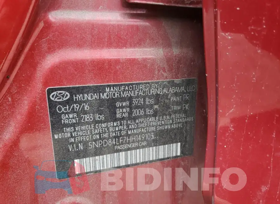 5NPD84LF7HH149103 Photo# 12