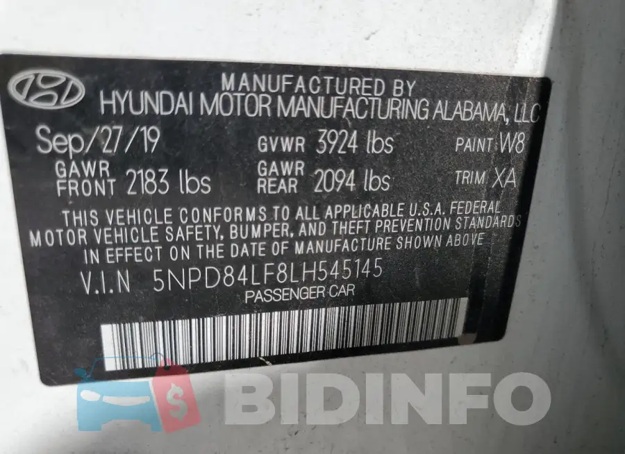 5NPD84LF8LH545145 Photo# 12