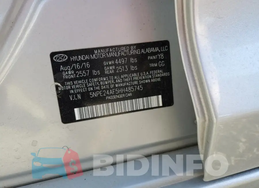 5NPE24AF5HH485745 Photo# 12