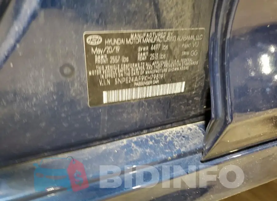 5NPE24AF9KH798191 Photo# 12