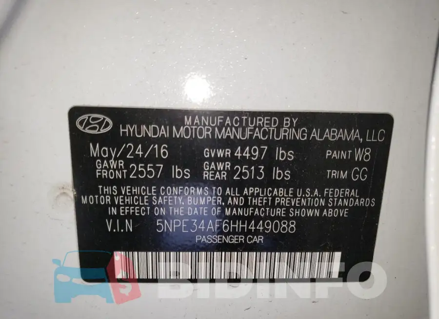 5NPE34AF6HH449088 Photo# 13